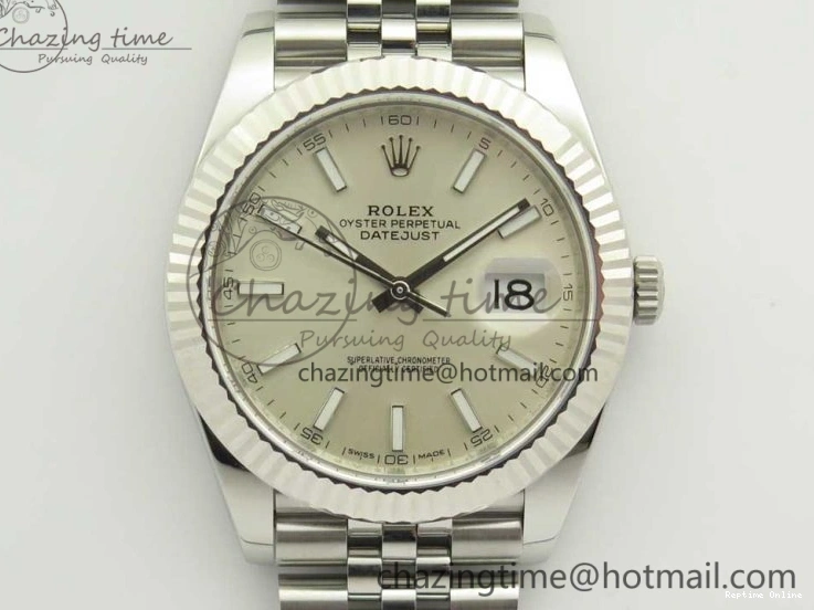 0419 Flexible DateJust 41 126334 ARF 1:1 Best Edition 904L Steel Silver Dial on Jubilee Bracelet A 3251